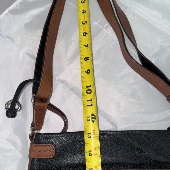 Brighton London Groove Selena Black Taupe Organizer Crossbody Bag Purse - Picture 11 of 16